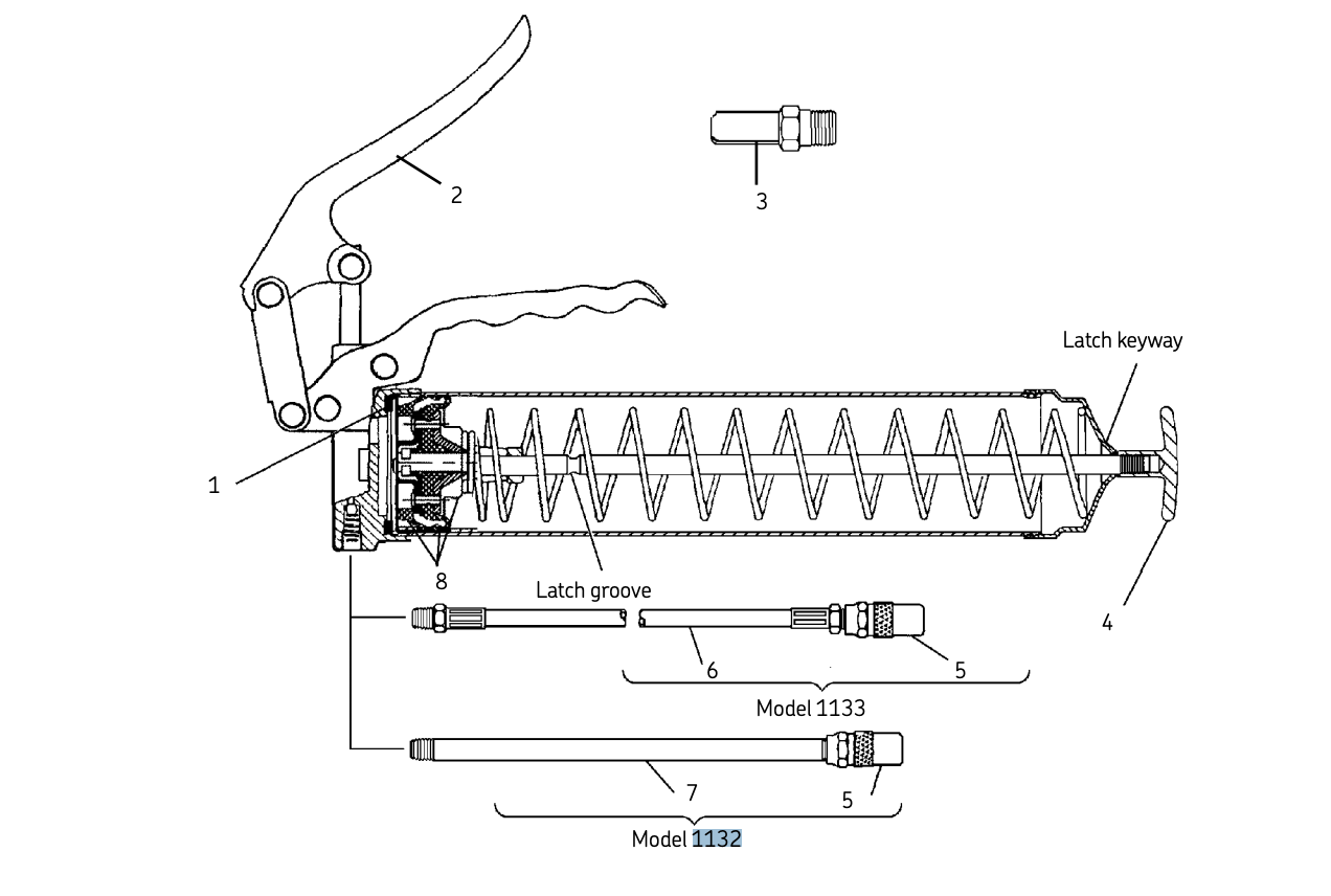 Lincoln Industrial 1132 GUN GREASE PISTOL Air & Hydraulic Equipment,Inc.