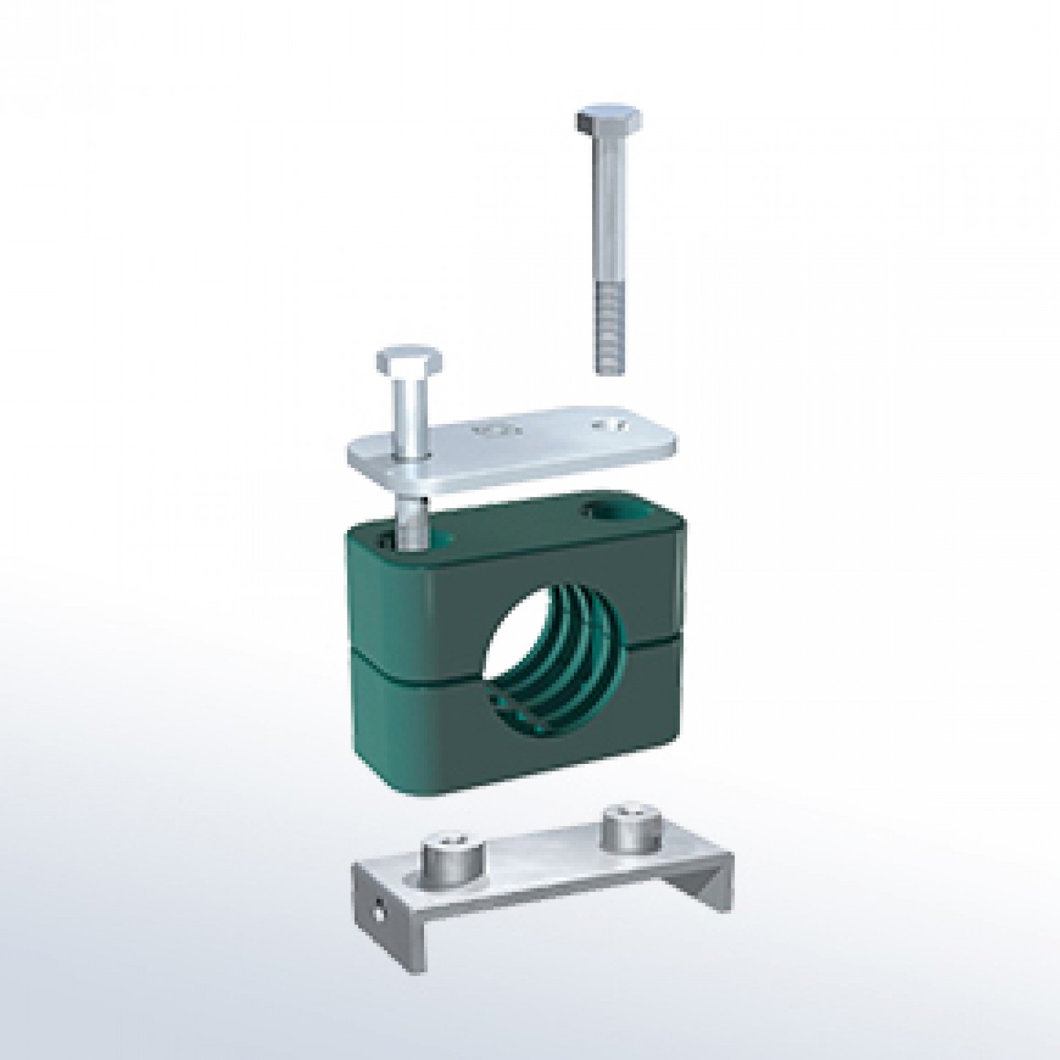 Stauff SP3254PPDPASUW10 1" TUBE CLAMP ASSEMBLY Air & Hydraulic