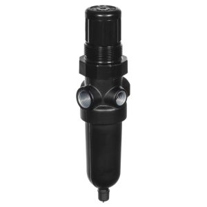 B07-205-M1MA B07 Series, filter/regulator, relieving, without gauge, metal bowl, manual drain, 5 µm, 5 to 150 PSI outlet range, 1/4" NPT ports