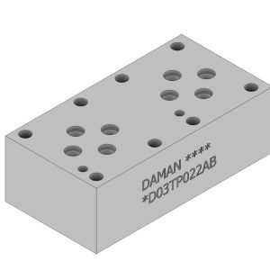 Daman AD03TP022AB D03 Tapping Plate (Aluminum 3000 psi) 2 Station with 2" Spacing AB Circuit